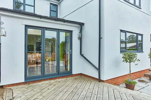 Anthracite grey three panel bifold door